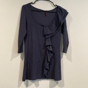 Navy Ruffled Dress - Red Brand - Size Small